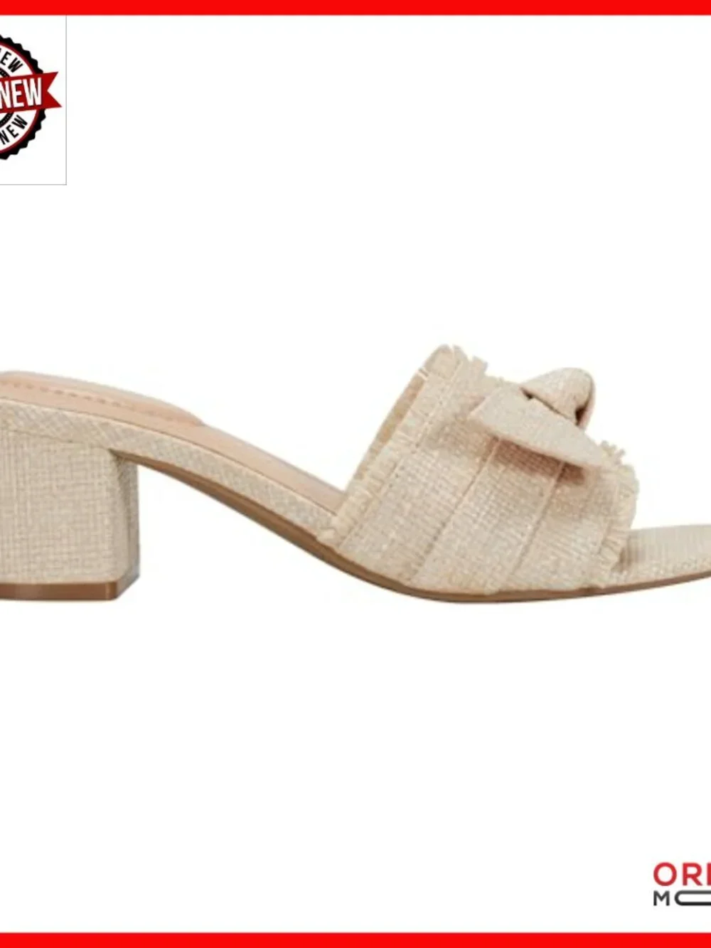 Women's Heeled Sandals Slip-On Knot Detail Mid Block Heel Dressy